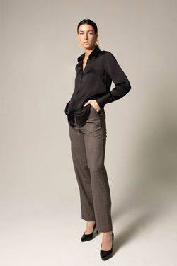 Women's Straight-Leg Wool Pants by Le Réussi®