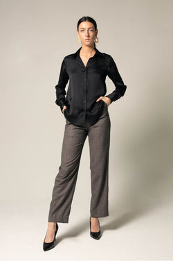 Women's Straight-Leg Wool Pants by Le Réussi®