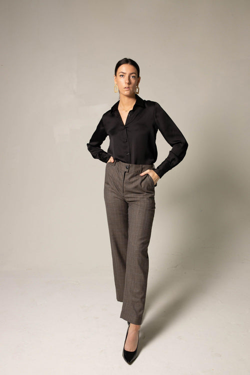 Women's Straight-Leg Wool Pants by Le Réussi®