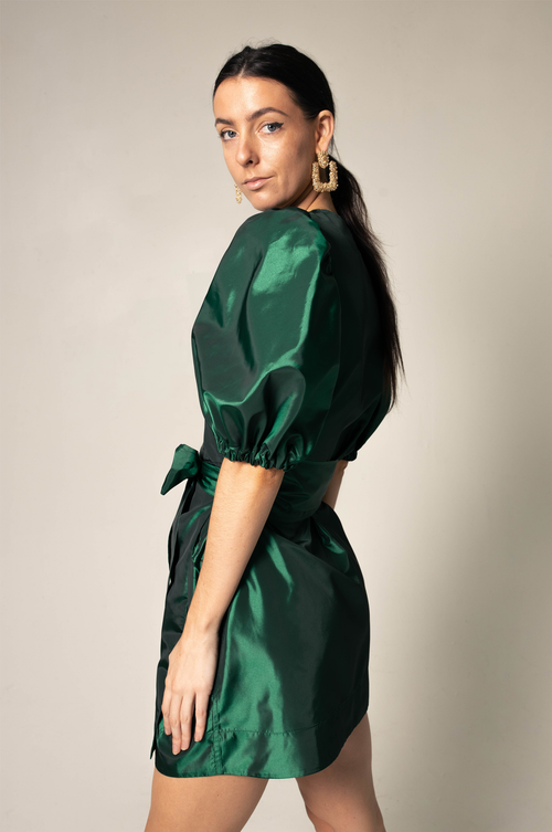 Glimmer Green Wrap Dress by Le Réussi®