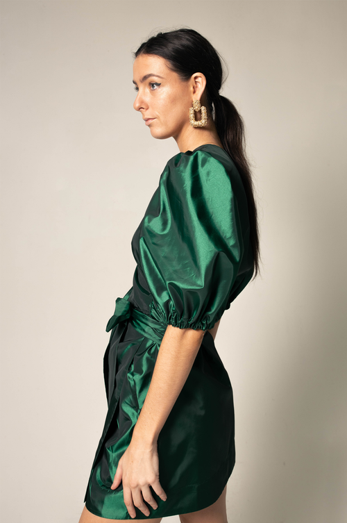 Glimmer Green Wrap Dress by Le Réussi®