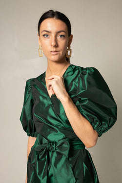 Glimmer Green Wrap Dress by Le Réussi®