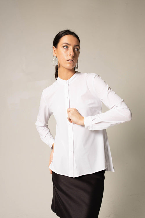 Stylish Pleated Blouse in White by Le Réussi®