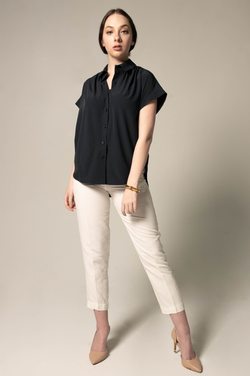 Classic Black Blouse by Le Réussi®