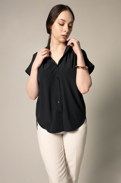 Classic Black Blouse by Le Réussi®