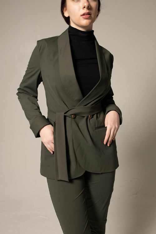 Women's Olive Blazer With Front Buttons – Tailored Blazer for Women