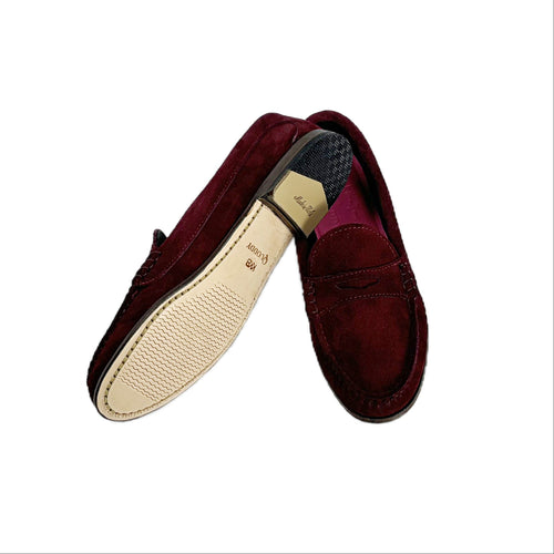 KKB Penny Loafer: Burgundy Suede by Quoddy.com