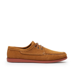 In Stock Men’s Blucher Shoe: Toast Suede by Quoddy.com