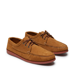 In Stock Men’s Blucher Shoe: Toast Suede by Quoddy.com