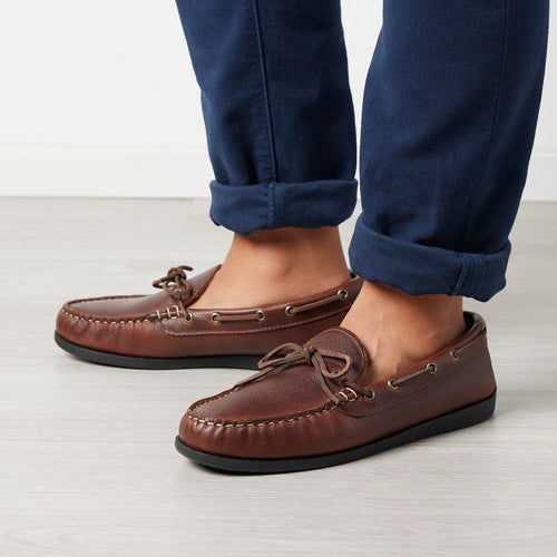 In Stock Men’s Canoe Shoe: Brown Pebble by Quoddy.com