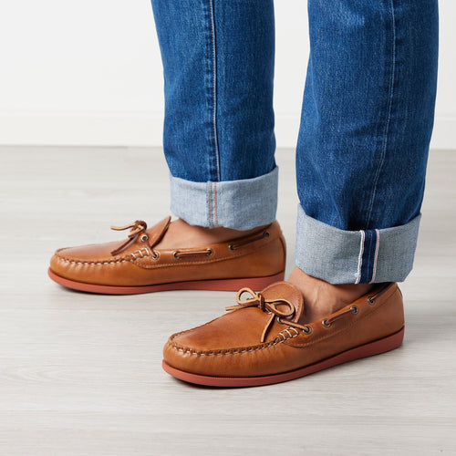 In Stock Men’s Canoe Shoe: Whiskey