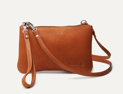 Stadium Clutch Cross Body - Tan by Quoddy.com
