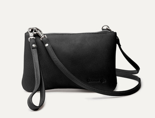 Stadium Clutch Cross Body - Black by Quoddy.com