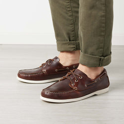 In Stock Men’s Quoddy Head Boat Shoe: Brown