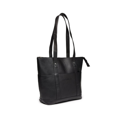 Large Multi-Pocket Tote- Black by Quoddy.com