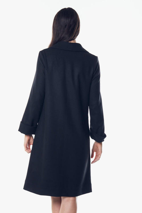 Worsted Flannel Long Trench Coat by Le Réussi®