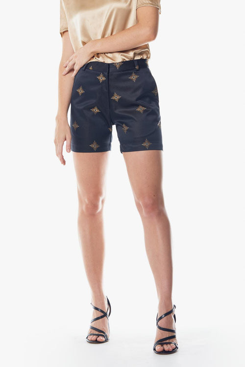 Black And Gold Shorts by Le Réussi®