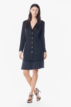 The Grace Long Blazer Dress in Black by Le Réussi®