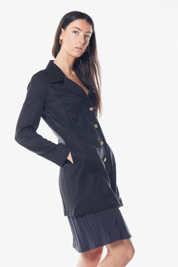 The Grace Long Blazer Dress in Black by Le Réussi®
