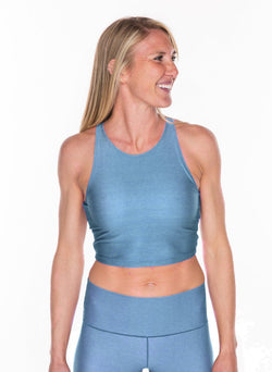 Sky Blue Summit Crop Top