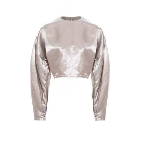 Sophie Beige Crop Top by Le Réussi®