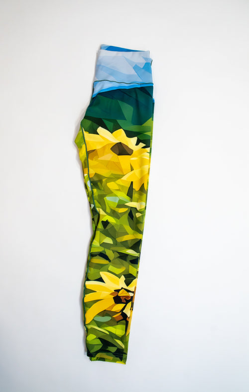 Sunflower Bloom Yoga Pants