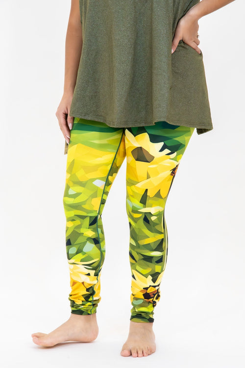 Sunflower Bloom Yoga Pants
