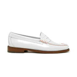 Women's Penny Polished Leather LE: White by Quoddy.com