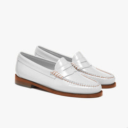 Women's Penny Polished Leather LE: White by Quoddy.com
