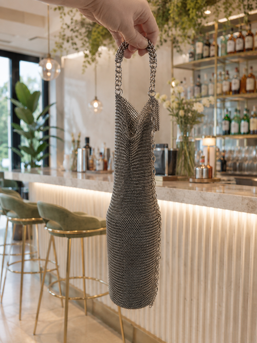 Wineskin Chainmail Bag