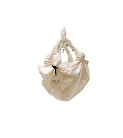 IVORY NLA SILK KNOT BAG