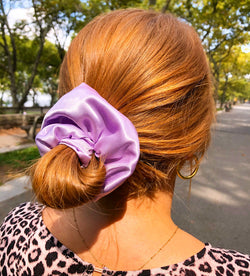Satin Lavender Scrunchie
