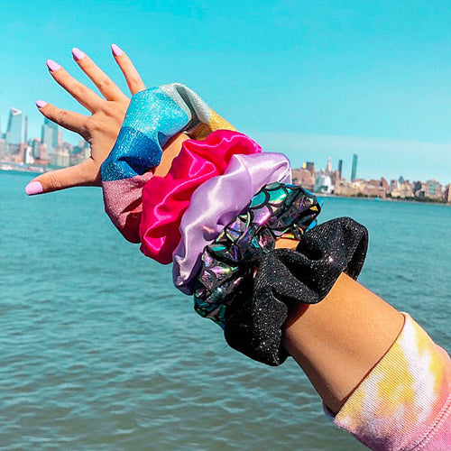 Satin Lavender Scrunchie