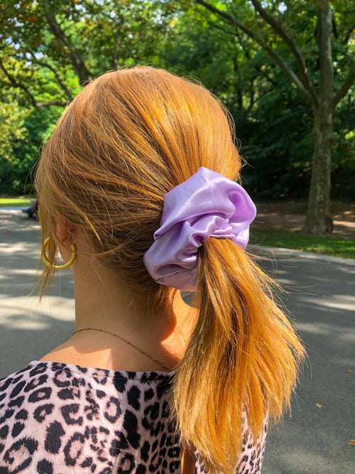 Satin Lavender Scrunchie