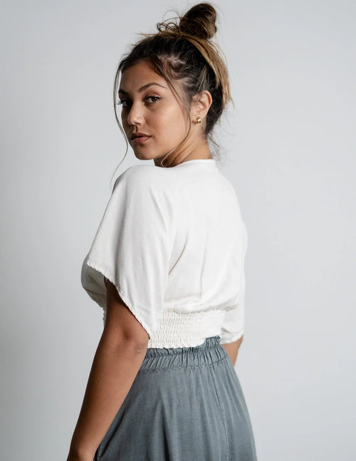 Linen Marilyn Crop Top by Sozy