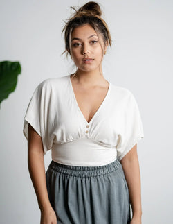 Linen Marilyn Crop Top by Sozy