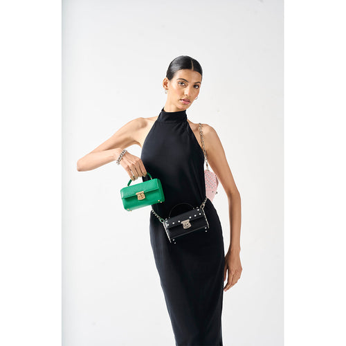 The Mini Trove Bag in Disco Onyx by Kajal New York
