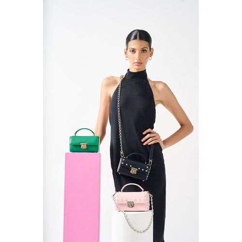 The Mini Trove Bag in Disco Onyx by Kajal New York