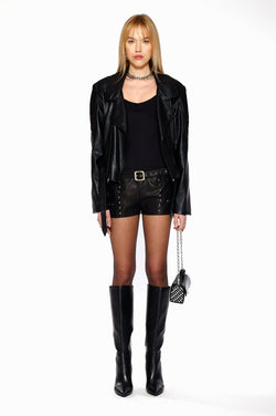 Biker Leather Jacket by Kajal New York
